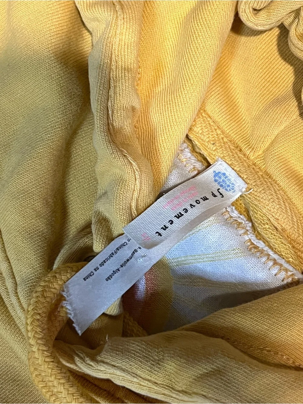 FP Movement Rapids Cropped Hoodie Dandelion Yellow Flared Bell Sleeve Small S